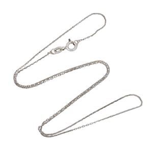 Estate Italy Sterling Silver 925 0.7mm Cable Link Chain Necklace 18"